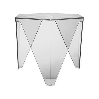 Contemporary Hexagon Acrylic End Table for Living Room