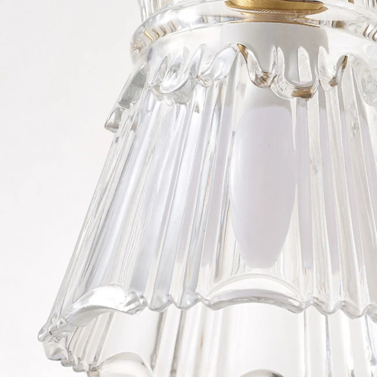 Elegant Cylinderial Gold Glass Wall Sconce