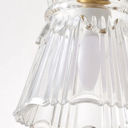 Elegant Cylinderial Gold Glass Wall Sconce