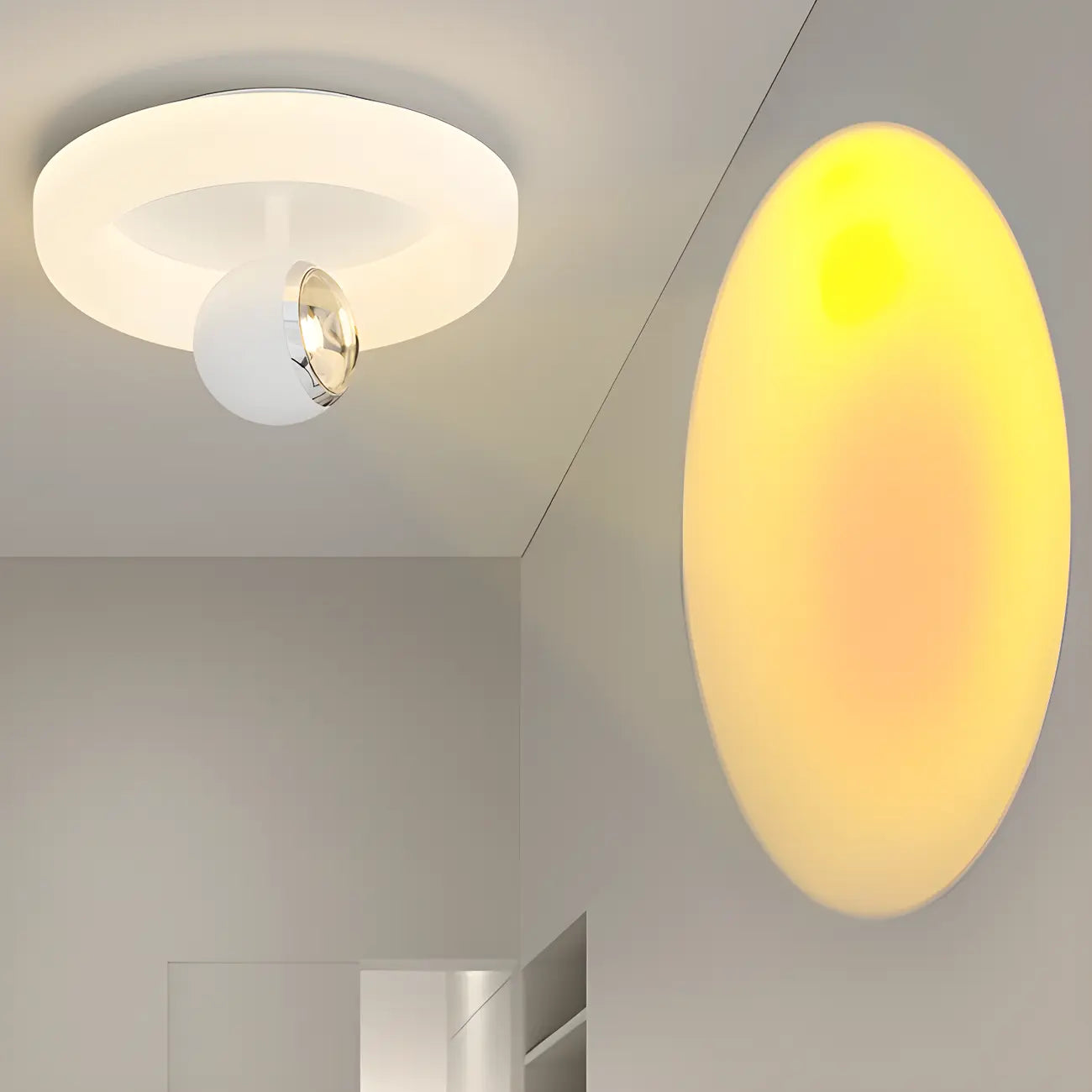 5 to 9 Inch Modern LED Flush Mount Ceiling Light for Entryway