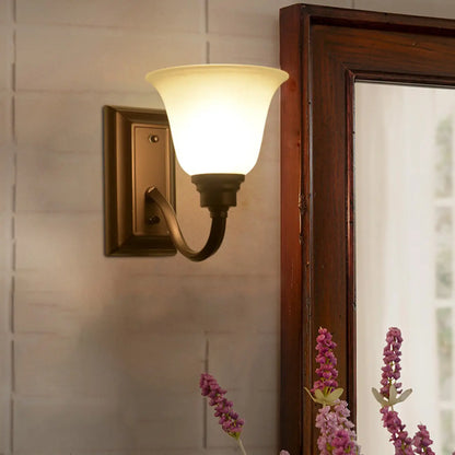 Classic Modern Bell Glass Wall Vanity Light for Bathroom