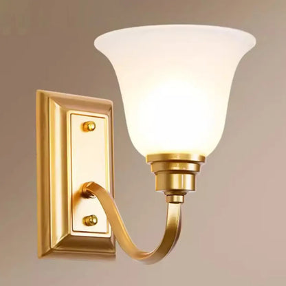 Classic Modern Bell Glass Wall Vanity Light for Bathroom