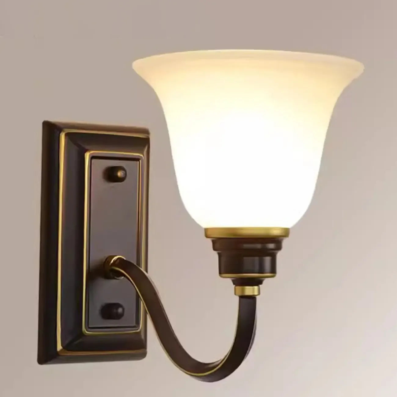 Classic Modern Bell Glass Wall Vanity Light for Bathroom