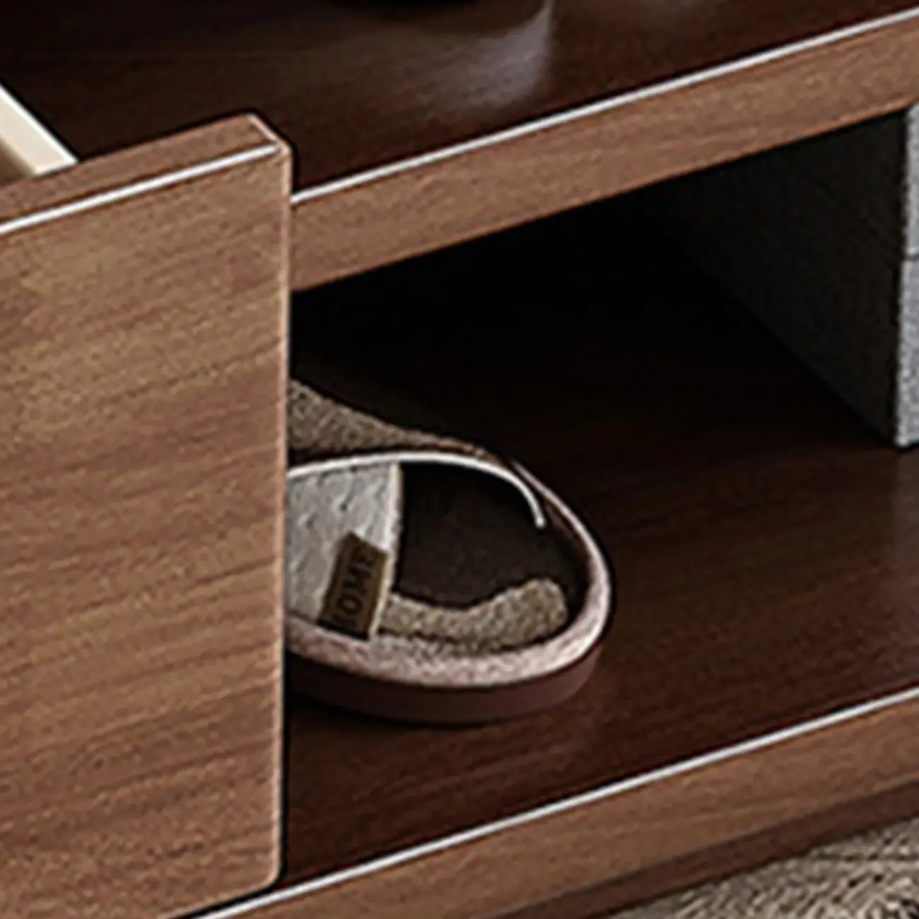 Entryway Rubberwood Singer Drawer Shoe Storage Bench