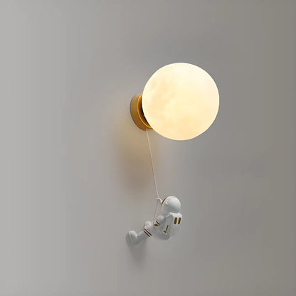 Kids Astronaut Globe LED Wall Sconce for Bedroom Lighting