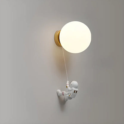 Kids Astronaut Globe LED Wall Sconce for Bedroom Lighting