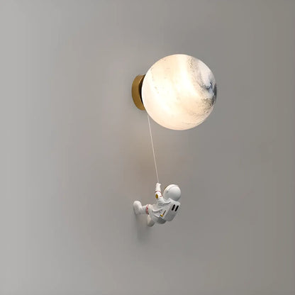 Kids Astronaut Globe LED Wall Sconce for Bedroom Lighting