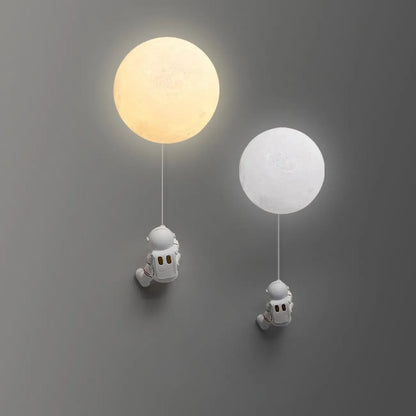 Kids Astronaut Globe LED Wall Sconce for Bedroom Lighting
