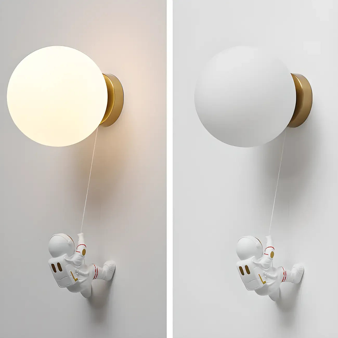 Kids Astronaut Globe LED Wall Sconce for Bedroom Lighting