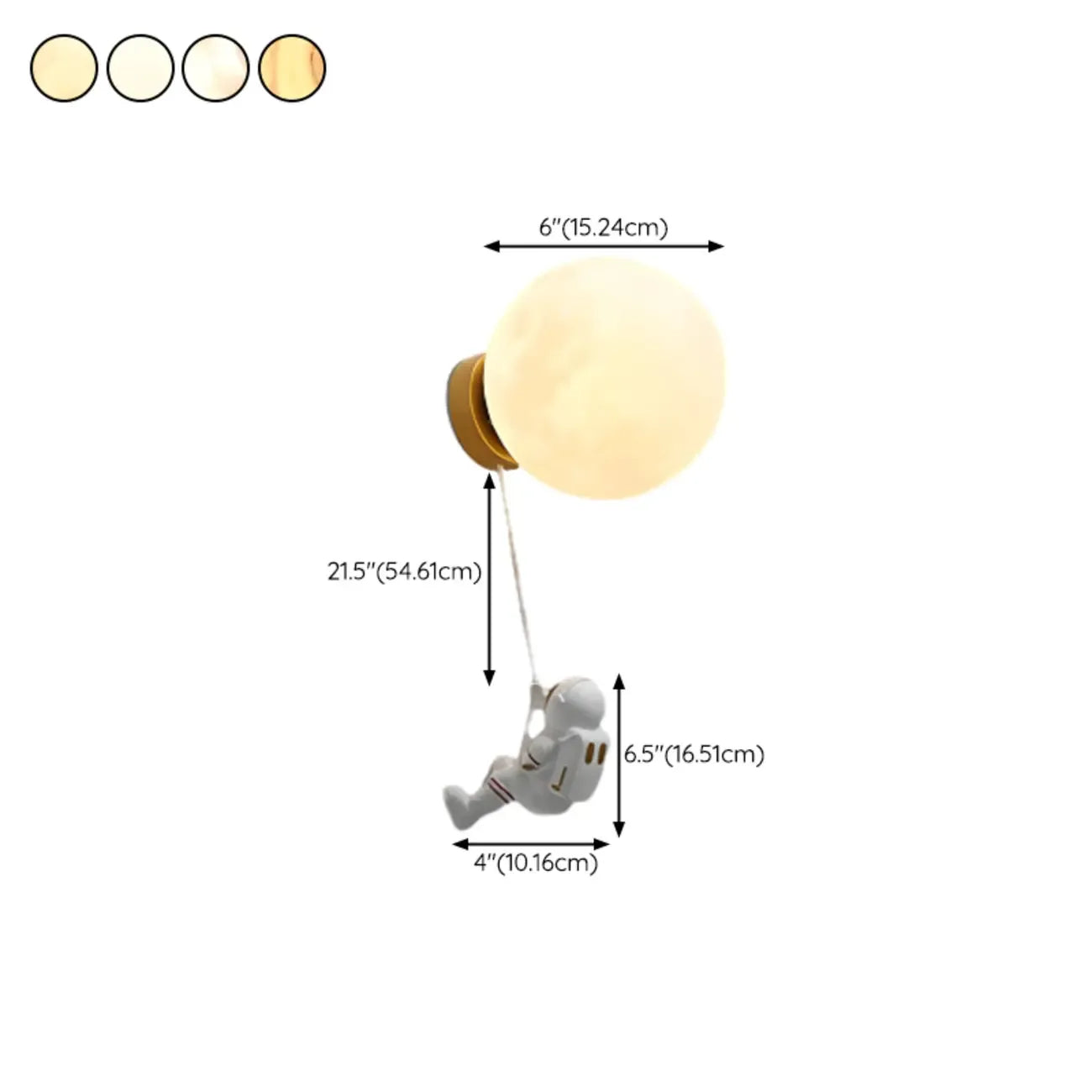 Kids Astronaut Globe LED Wall Sconce for Bedroom Lighting