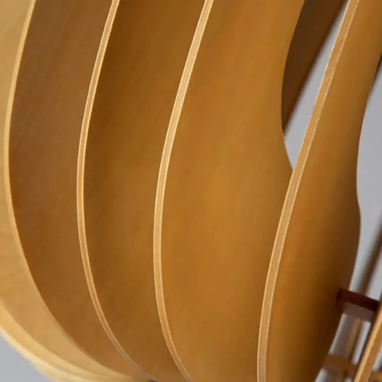 Modern Wood Drum Cord Hanging Pendant Light