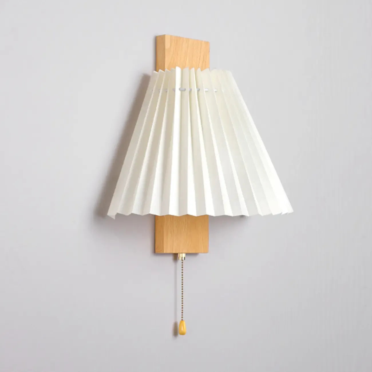 Modern Pleated Wall Sconce with Pull Chain for Living Room