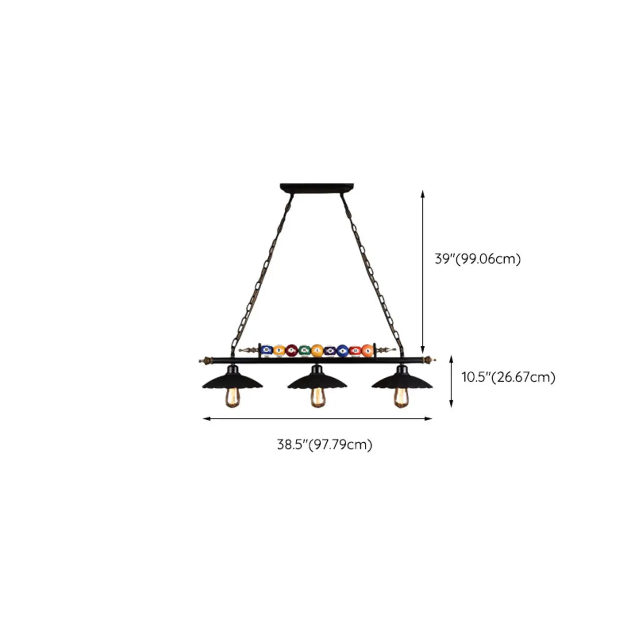 Industrial Adjustable Kitchen Island Pendant Light Snooker Decor