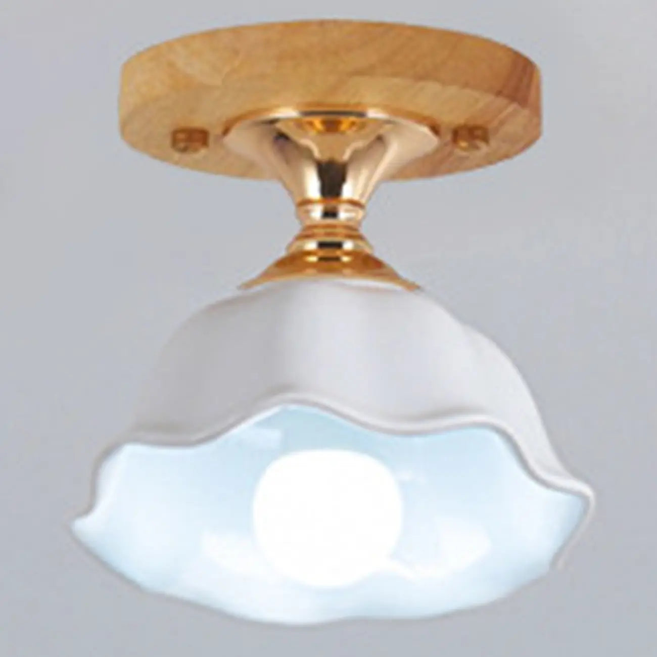 Modern 5 Ceramic Semi Flush Ceiling Light for Hallway Decor