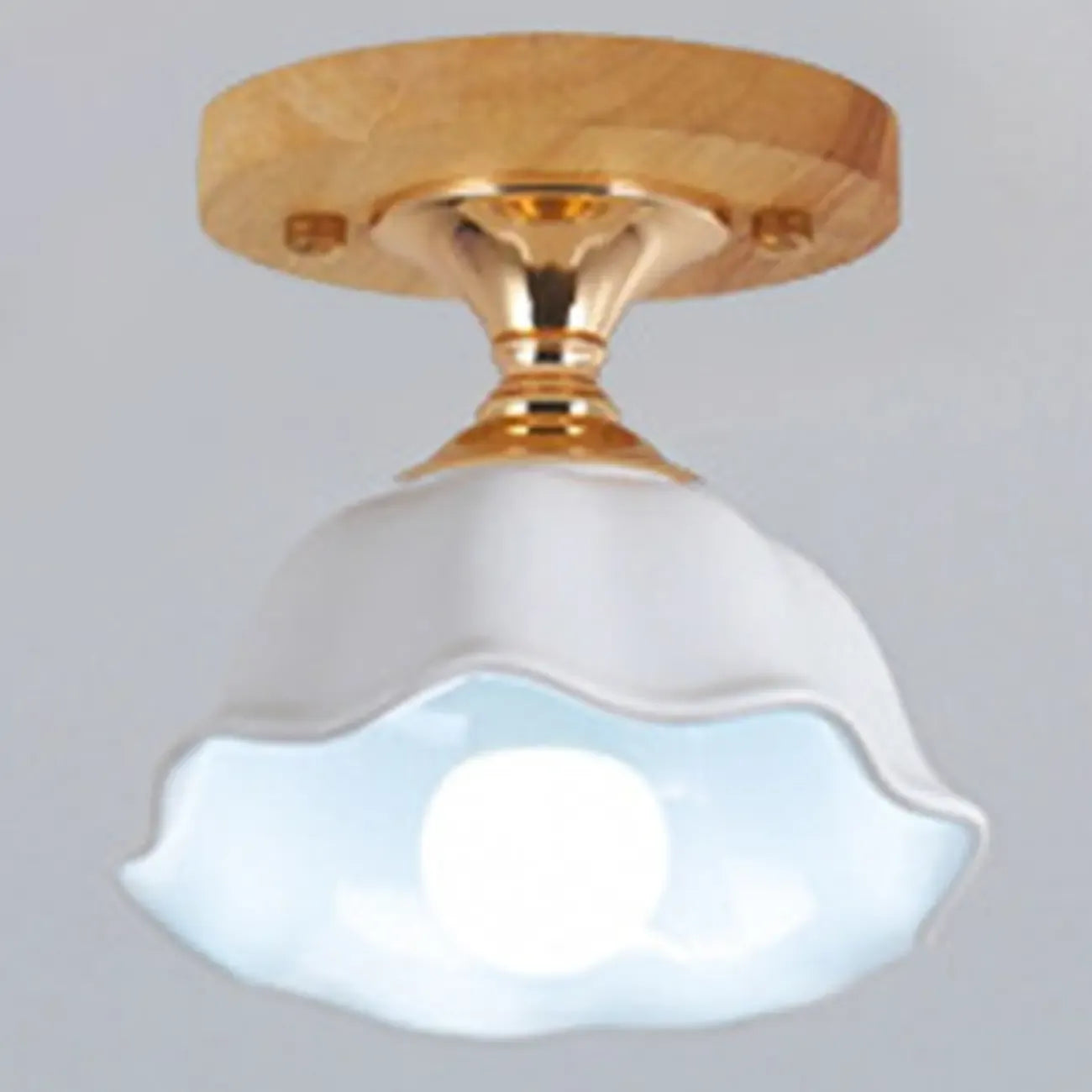 Modern 5 Ceramic Semi Flush Ceiling Light for Hallway Decor