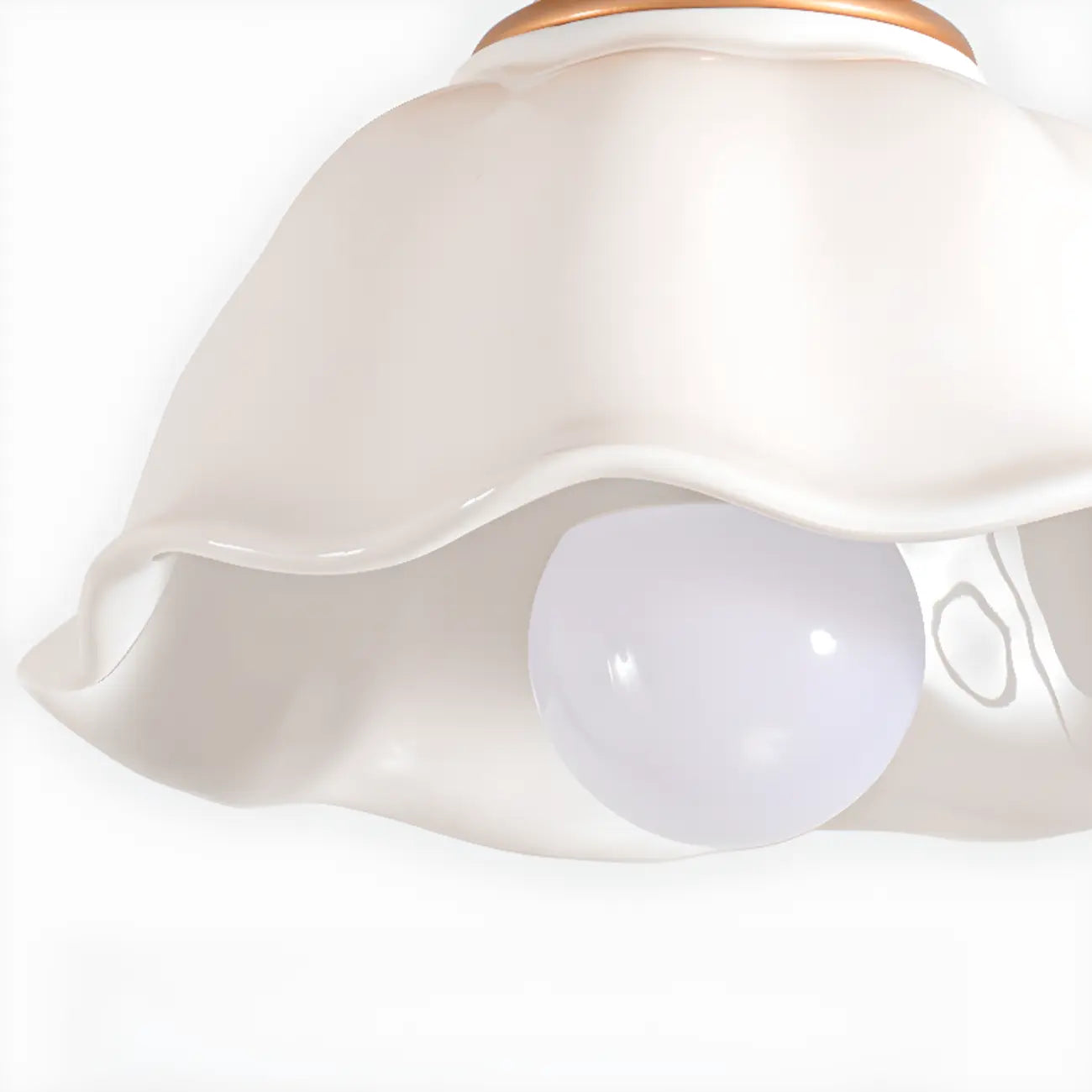 Modern 5 Ceramic Semi Flush Ceiling Light for Hallway Decor