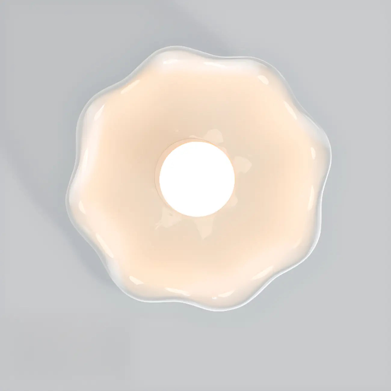 Modern 5 Ceramic Semi Flush Ceiling Light for Hallway Decor