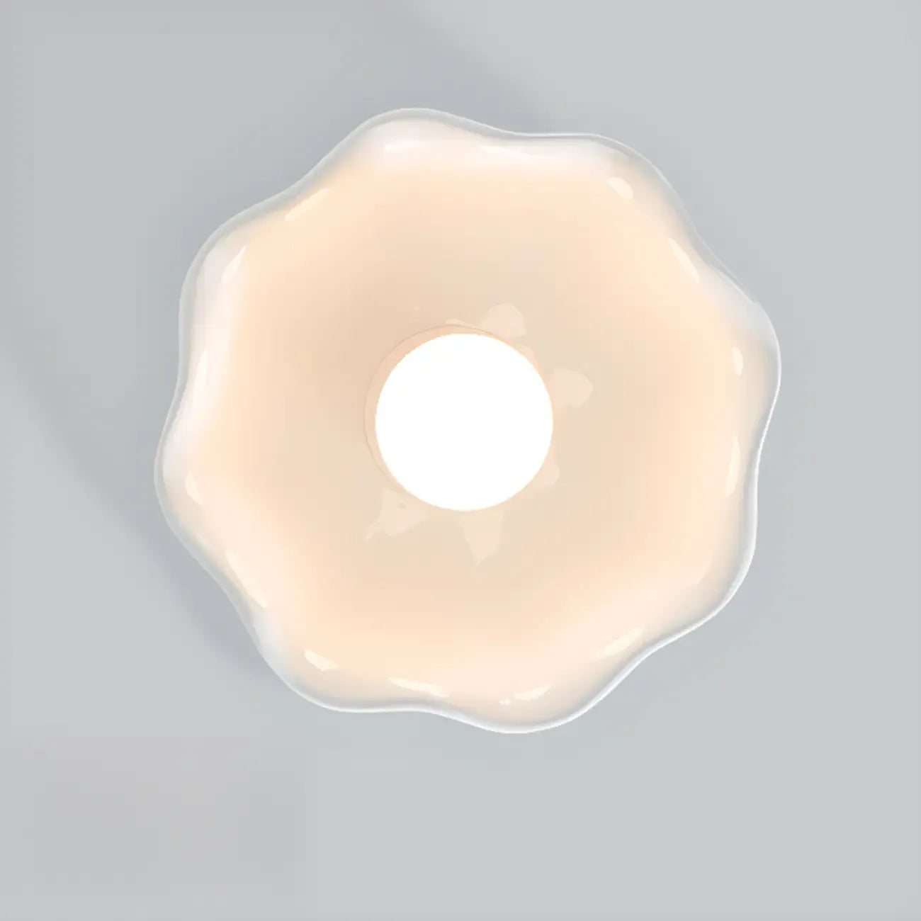 Modern 5 Ceramic Semi Flush Ceiling Light for Hallway Decor