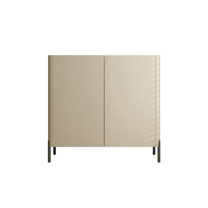 Coffee Solid Wood Shoe Cabinet with Adjustable Shelves