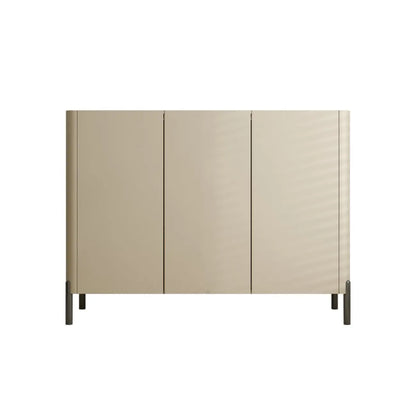 Coffee Solid Wood Shoe Cabinet with Adjustable Shelves