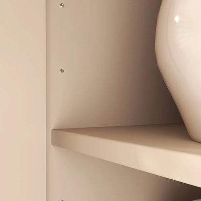 Coffee Solid Wood Shoe Cabinet with Adjustable Shelves