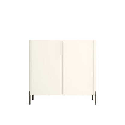 Coffee Solid Wood Shoe Cabinet with Adjustable Shelves