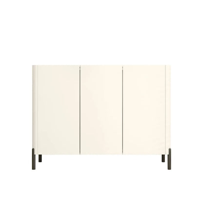 Coffee Solid Wood Shoe Cabinet with Adjustable Shelves