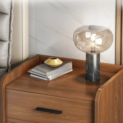 Modern Wooden Bedside Table with Storage Drawer