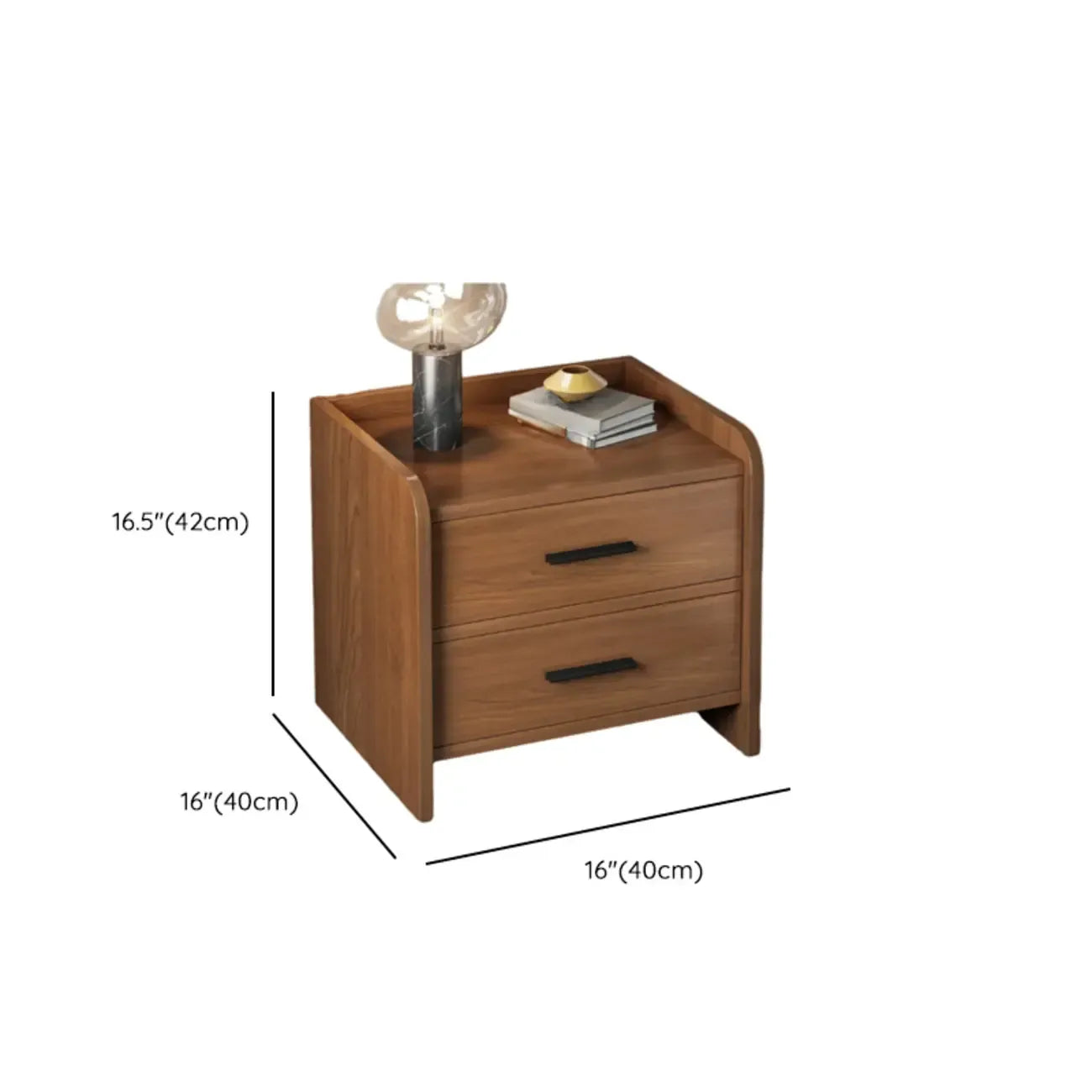 Modern Wooden Bedside Table with Storage Drawer