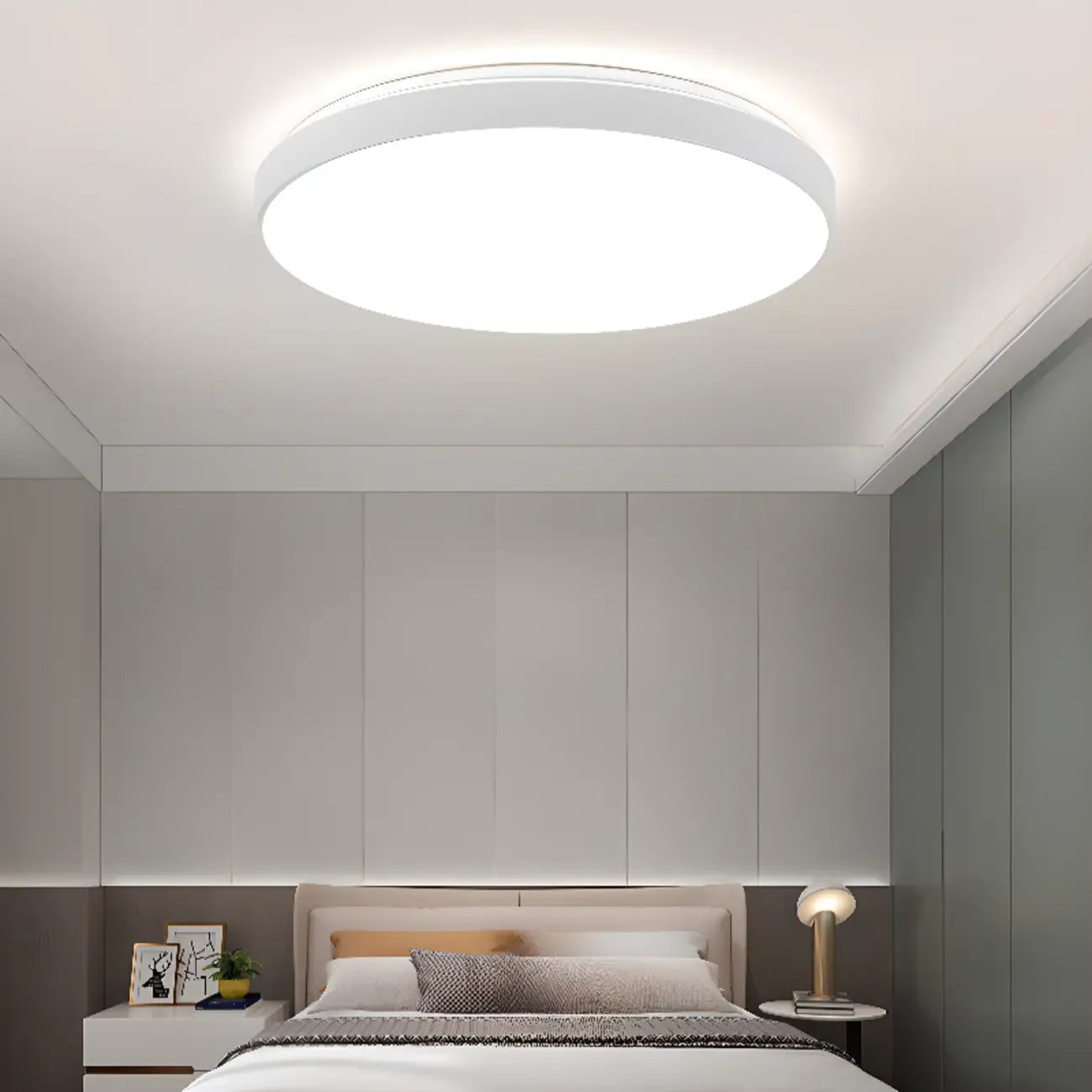 Stylish Circular Acrylic Flush Ceiling Light in Multi Dimming