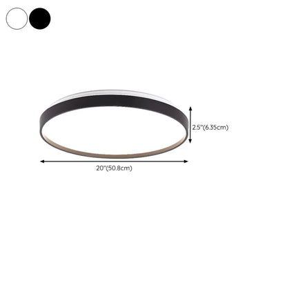 Stylish Circular Acrylic Flush Ceiling Light in Multi Dimming