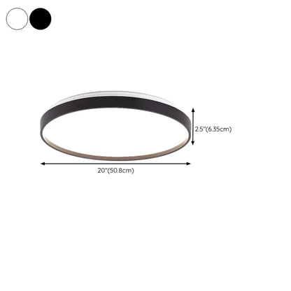 Stylish Circular Acrylic Flush Ceiling Light in Multi Dimming