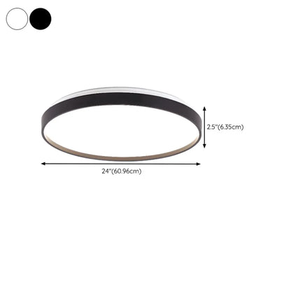 Stylish Circular Acrylic Flush Ceiling Light in Multi Dimming