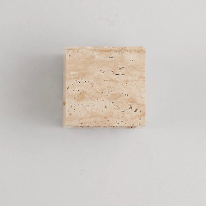 Modern Stone Beige Geometry Outdoor Wall Sconce