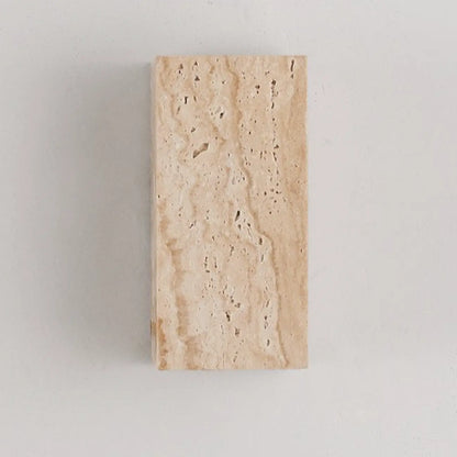 Modern Stone Beige Geometry Outdoor Wall Sconce