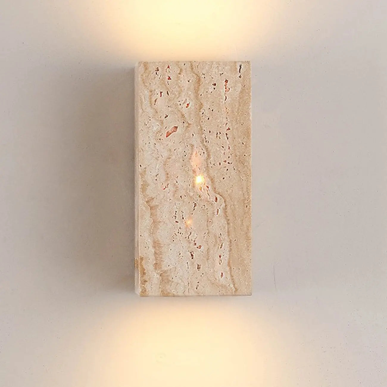 Modern Stone Beige Geometry Outdoor Wall Sconce