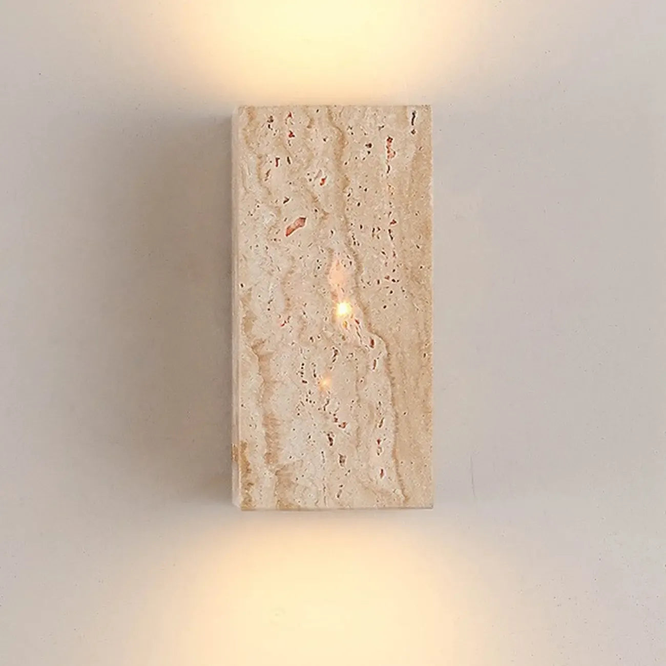 Modern Stone Beige Geometry Outdoor Wall Sconce