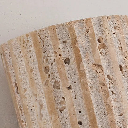 Modern Stone Beige Geometry Outdoor Wall Sconce