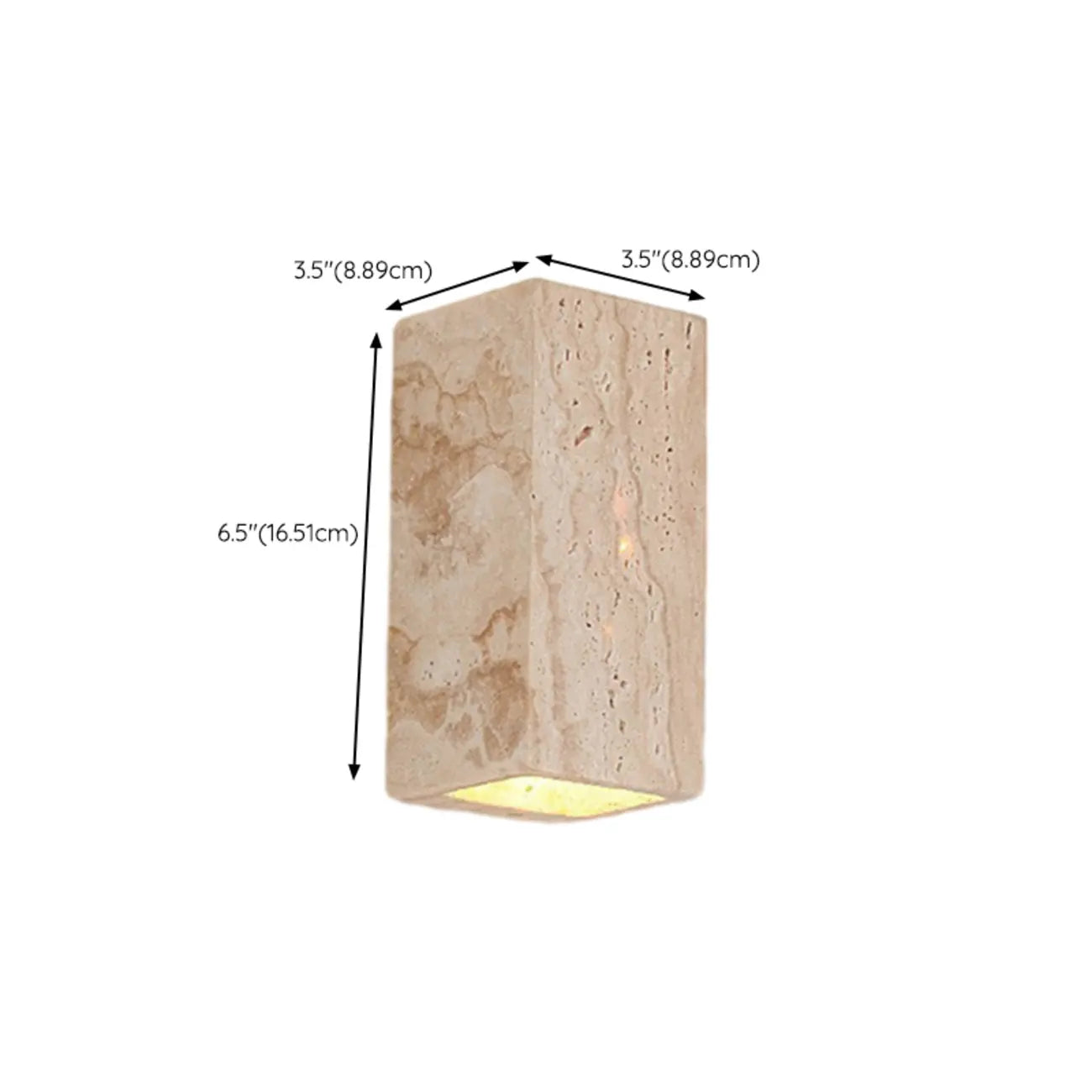 Modern Stone Beige Geometry Outdoor Wall Sconce