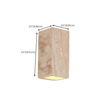 Modern Stone Beige Geometry Outdoor Wall Sconce