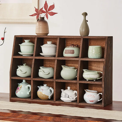 Wooden Open Display Cabinet for Living Room Decor
