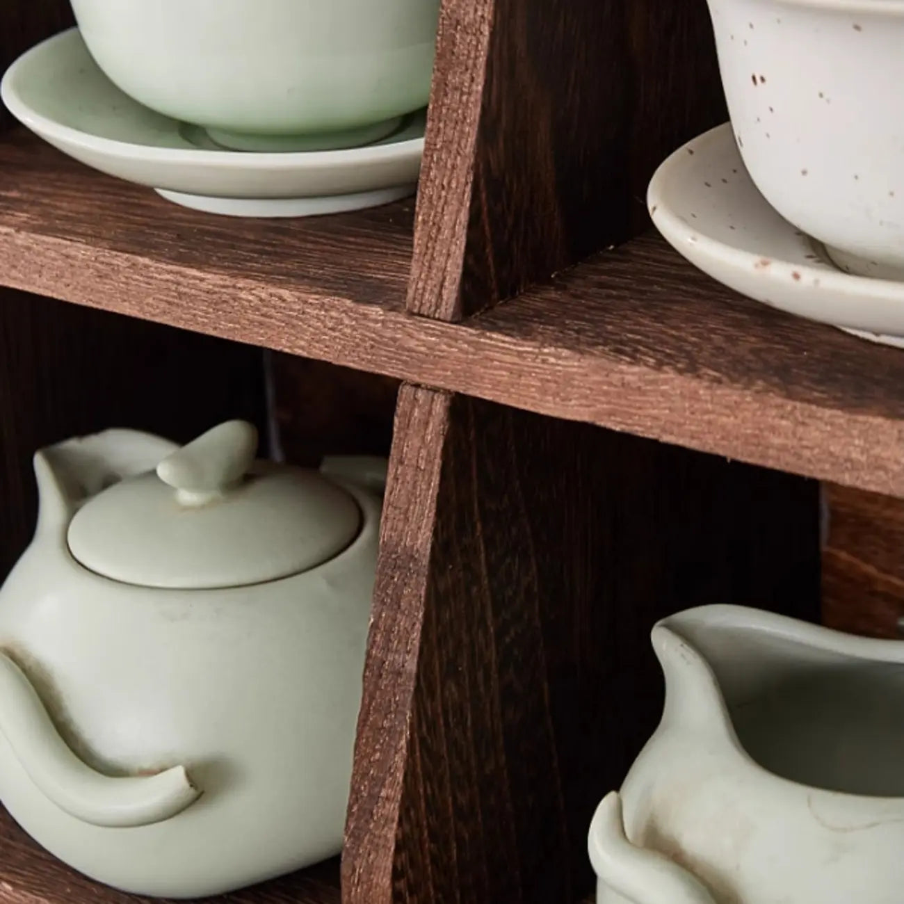 Wooden Open Display Cabinet for Living Room Decor