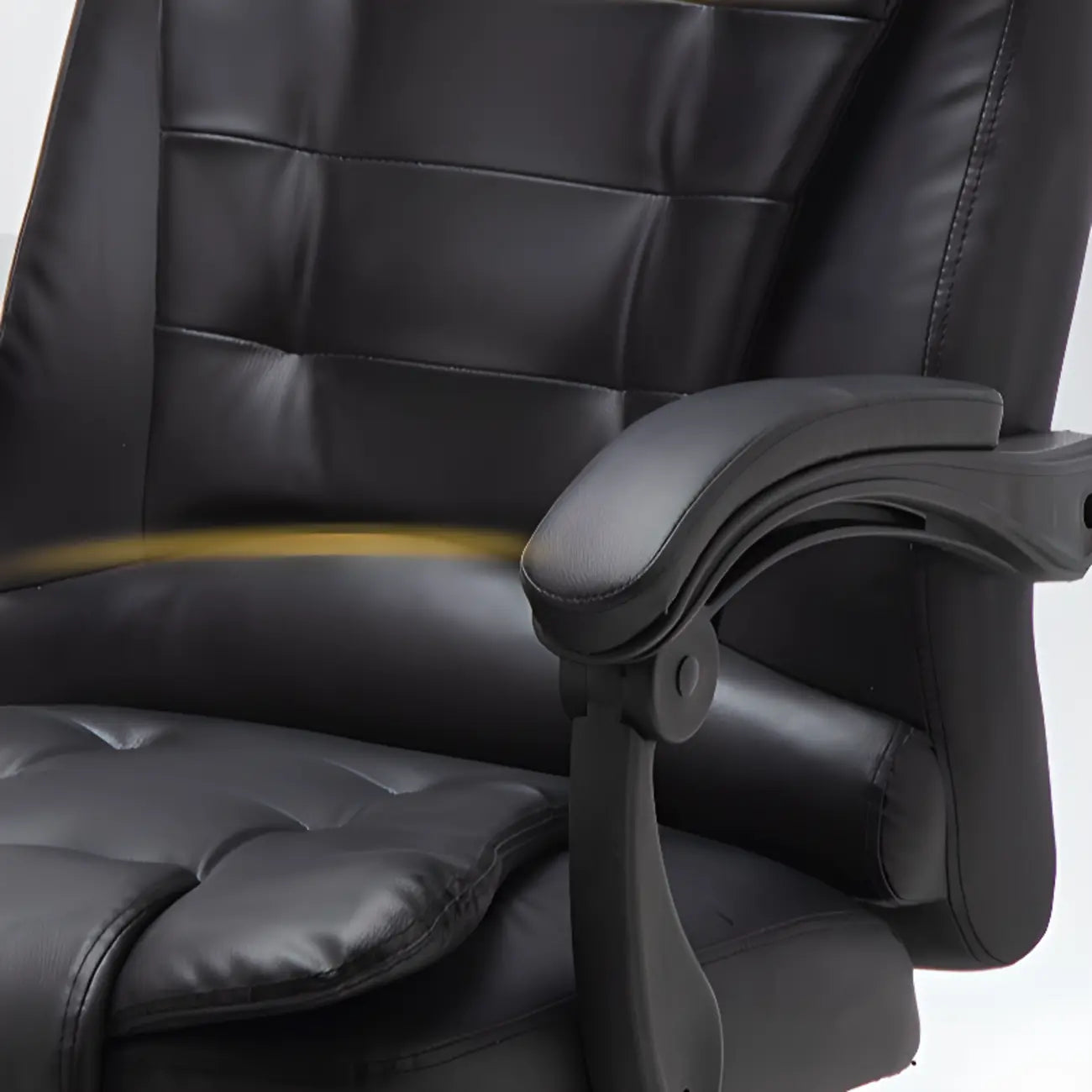 Executive Ergonomic Black Leather Swivel Reclining Office Chair