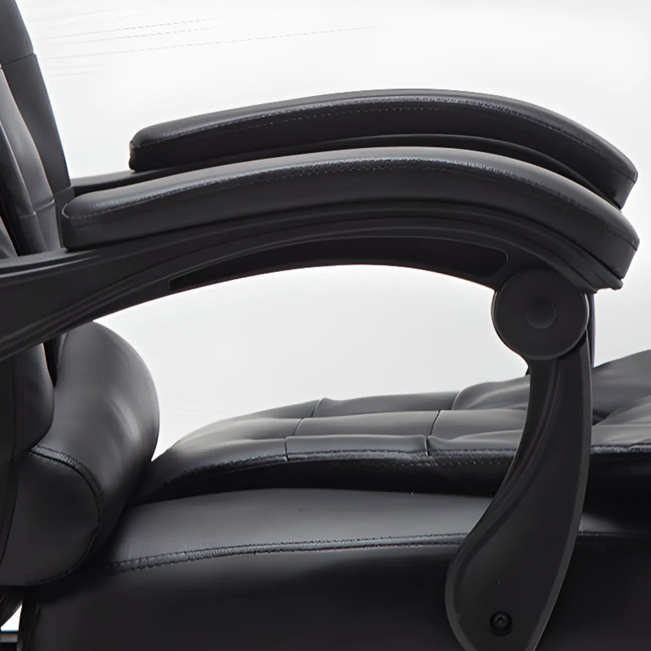 Executive Ergonomic Black Leather Swivel Reclining Office Chair