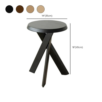 Contemporary Black Wooden Tripod Side Table