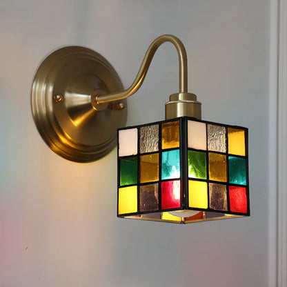 Rubik's cube Wall Sconce with Multi-Color for Living Room