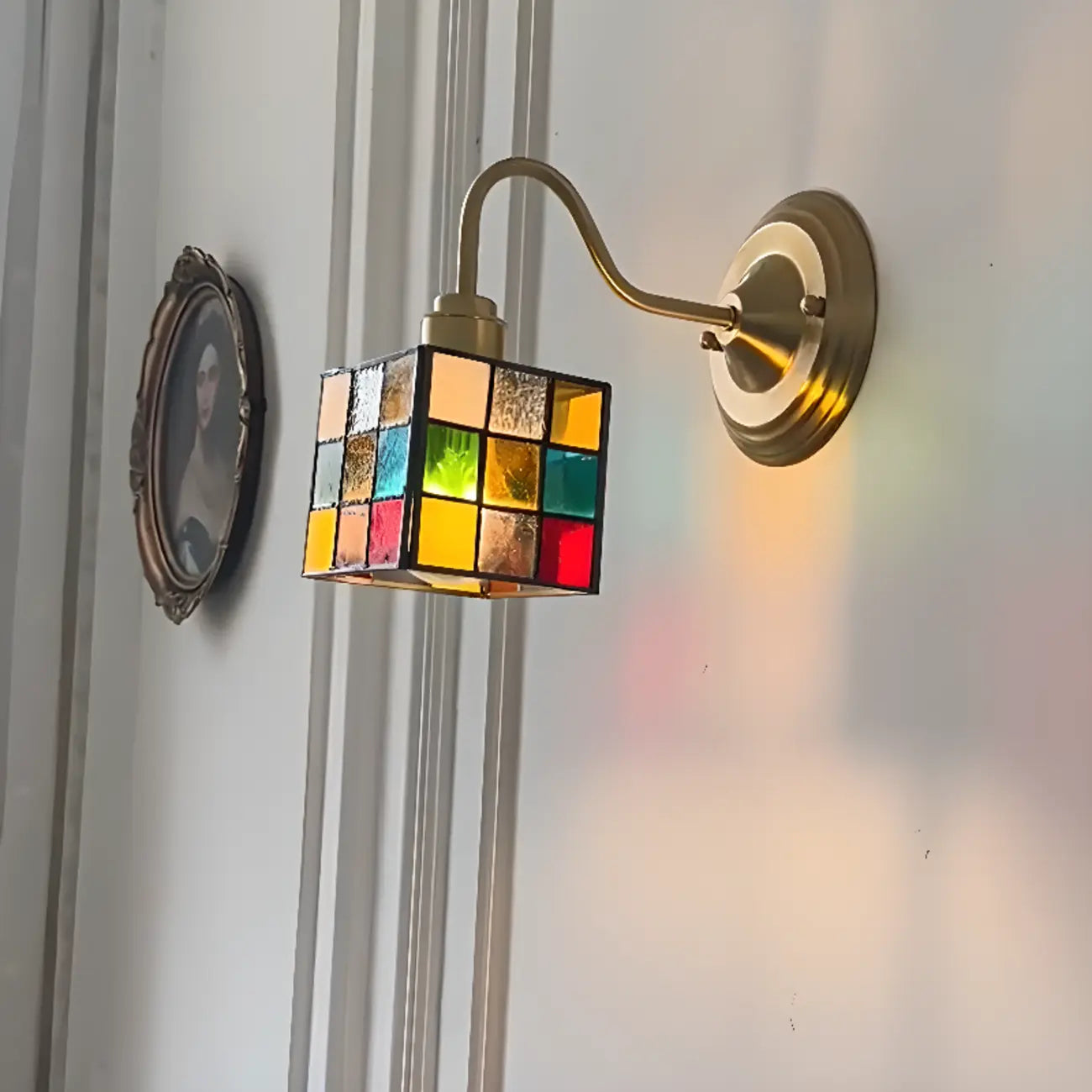 Rubik's cube Wall Sconce with Multi-Color for Living Room