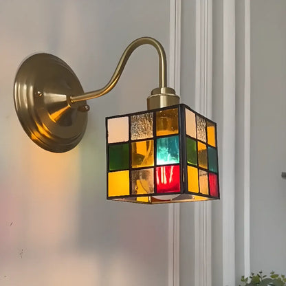 Rubik's cube Wall Sconce with Multi-Color for Living Room