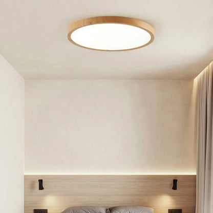 Simplistic Circular Acrylic Flush Ceiling Light in Dimmable