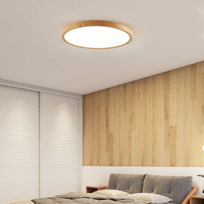 Simplistic Circular Acrylic Flush Ceiling Light in Dimmable